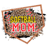 Baseball/Softball Mom home plate Graphic design