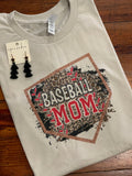 Baseball/Softball Mom home plate Graphic design